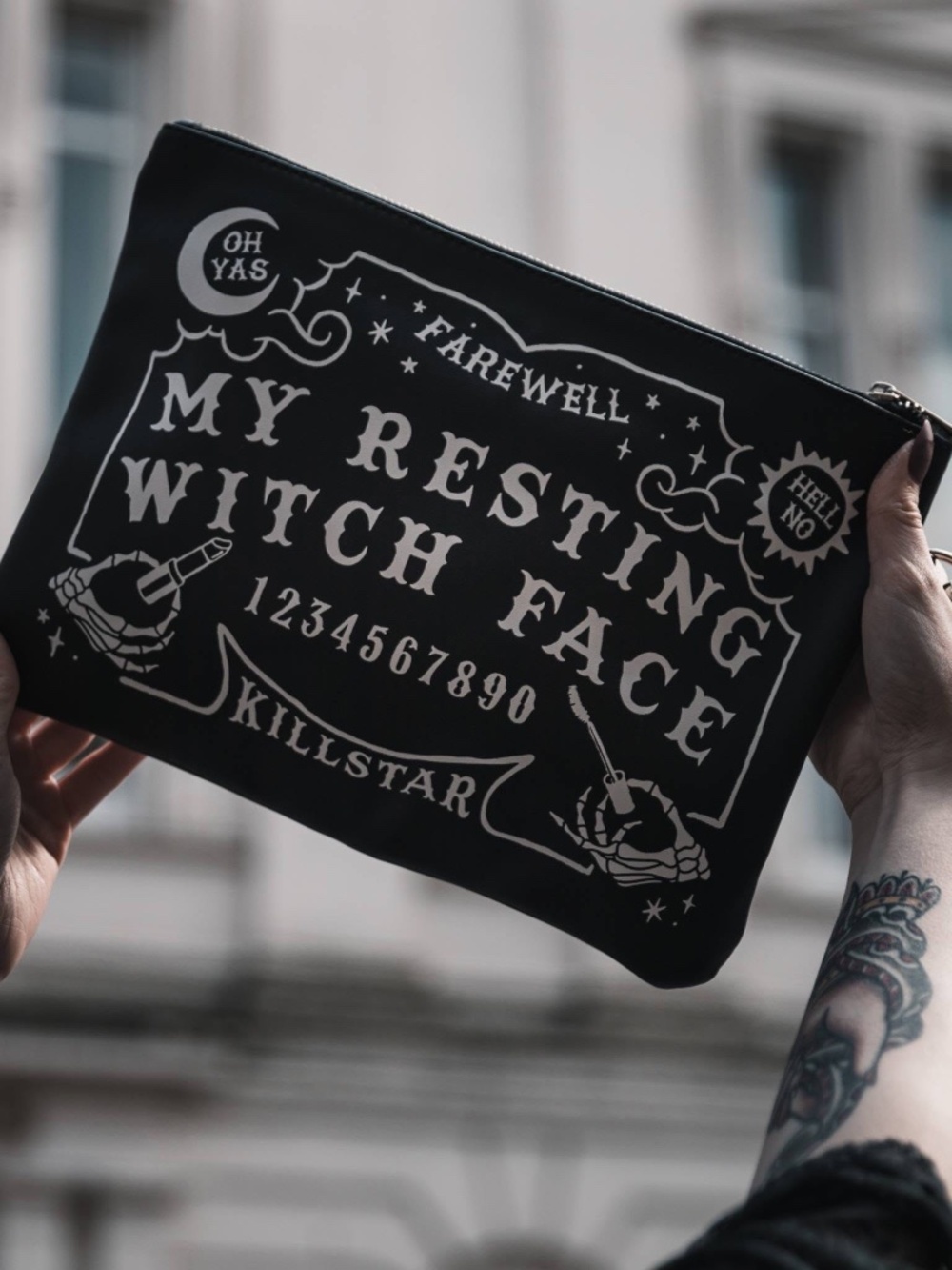 Killstar My Resting Witch Face Makeup Bag Ouija - Picture 4 of 4